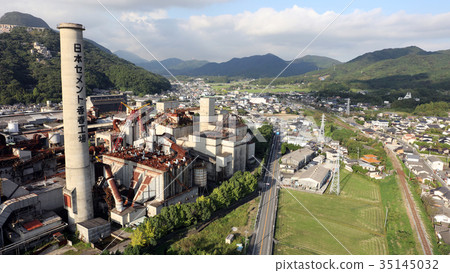  [鳥瞰] Kaharu-dake /原日本水泥Kaharu工廠，福岡縣田川郡春丸町 35145032