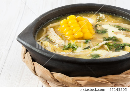 Traditional Colombian ajiaco 35145205