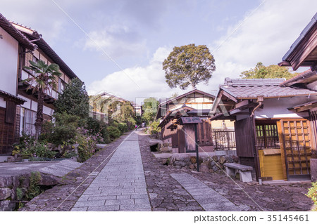 The old  town or old buildings of Magome  35145461