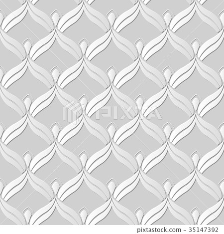 Seamless retro white 3D paper cut art background Seamless retro white 3D paper cut art background 35147392