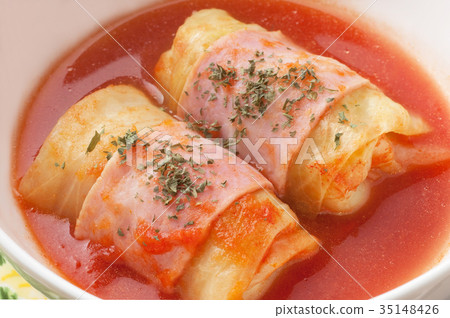 Rolled cabbage and tomato sauce Rolled cabbage and tomato sauce 35148426