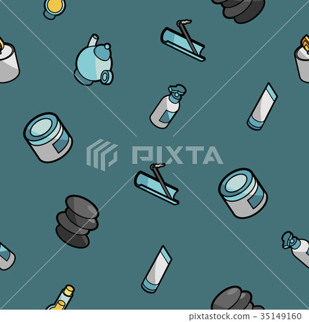 Spa color outline isometric pattern Spa color outline isometric pattern 35149160