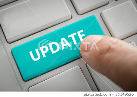 keyboard with the words update 35149520