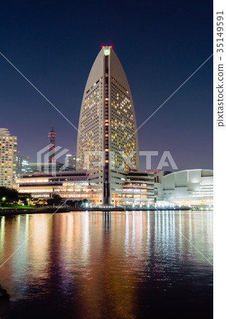 Night view of Yokohama Minato Mirai 35149591