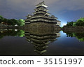 松本城堡夜景 35151997