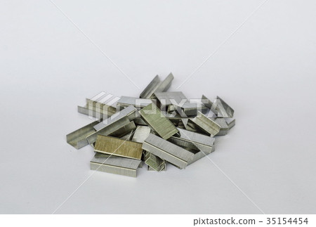 stapler wire for refill on white background stapler wire for refill on white background 35154454