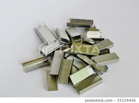 stapler wire for refill on white background stapler wire for refill on white background 35154456