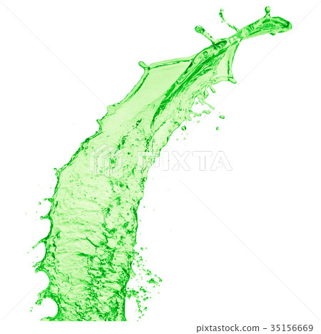 green liquid splash 35156669
