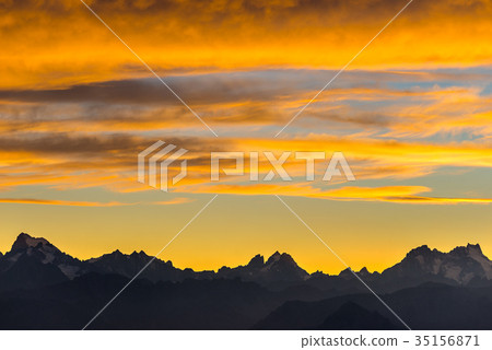 Sunset over the Alps Sunset over the Alps 35156871