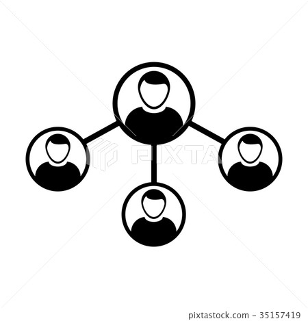People Network Social Connection Icon Vector Male People Network Social Connection Icon Vector Male 35157419