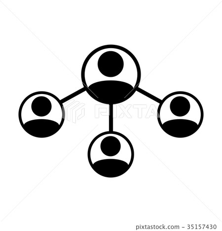People Network Social Connection Icon Vector Male People Network Social Connection Icon Vector Male 35157430