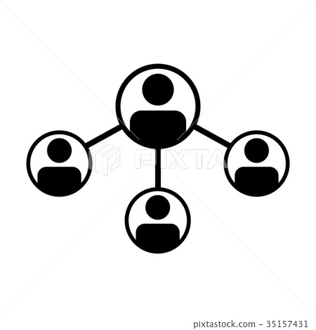 People Network Social Connection Icon Vector Male People Network Social Connection Icon Vector Male 35157431