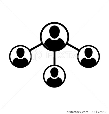 People Network Social Connection Icon Vector Male People Network Social Connection Icon Vector Male 35157432