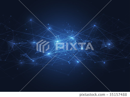 Abstract Polygonal Space Background 35157488