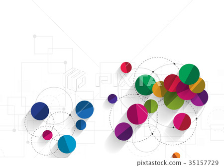Vector technology concept. Connected 35157729