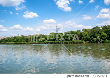 View of city of Rostov-on-Don from the Don River 35157851