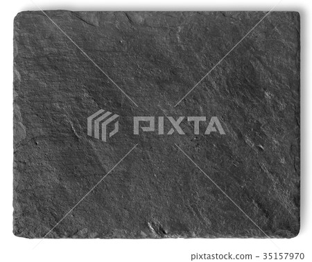 Blank black stone shale plate 35157970