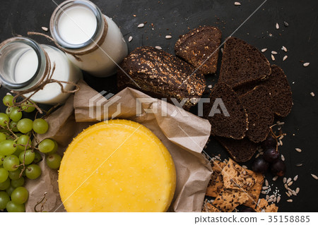 Rustic local dairy. Milk and cheese. 35158885