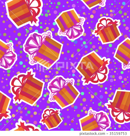 Seamless Background with Gift Boxes Seamless Background with Gift Boxes 35159753