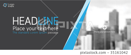 Horizontal web banner, vector template 35161042