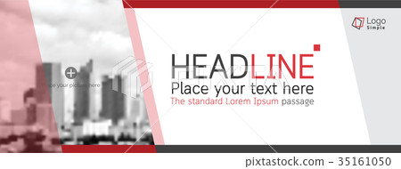 Horizontal web banner, vector template 35161050