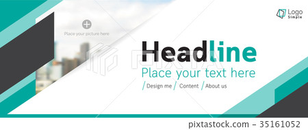 Horizontal web banner, vector template 35161052