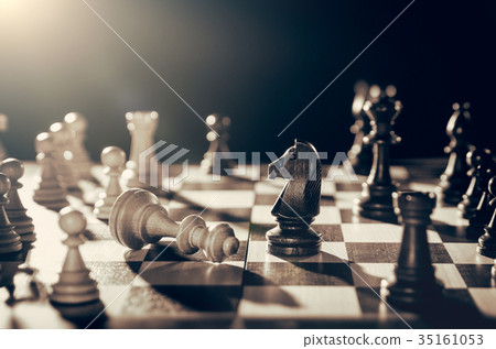 Chess financial business strategy concept. 35161053