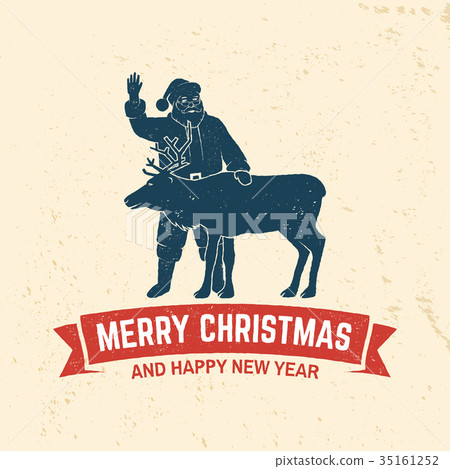 Merry Christmas and Happy New Year retro template Merry Christmas and Happy New Year retro template 35161252