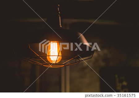 light bulb closeup vintage retro style with 35161575
