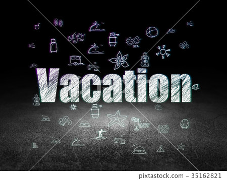 Travel concept: Vacation in grunge dark room Travel concept: Vacation in grunge dark room 35162821