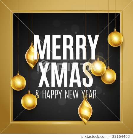 Merry Christmas gold 35164403