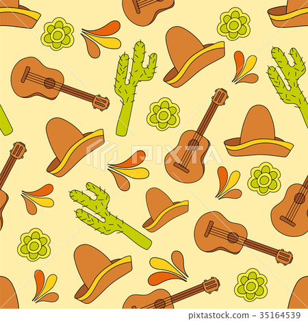 Mexico icons seamless pattern - Traditional 35164539
