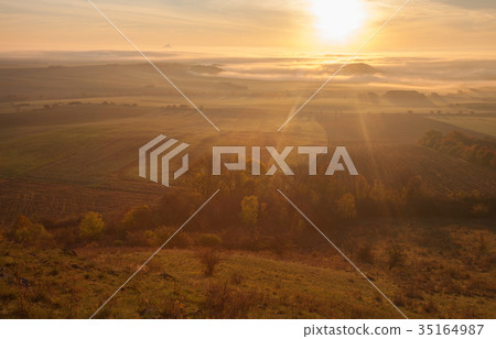 Misty morning in Central Bohemian Highlands Misty morning in Central Bohemian Highlands 35164987