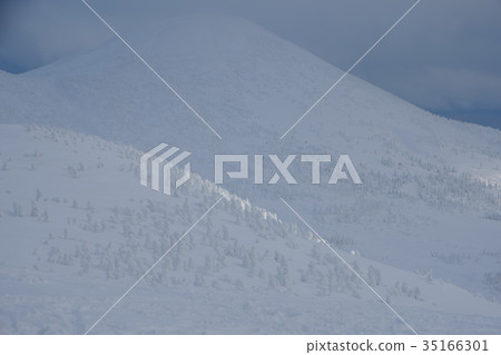 Hakkoda mountain peak in winter Hakkoda mountain peak in winter 35166301