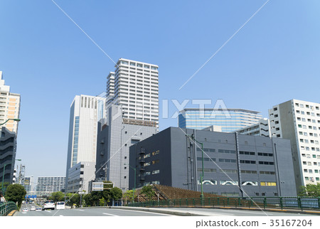 Tokyo scenery Tennoju cityscape redevelopment area 35167204