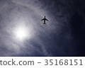The sun and plane 35168151