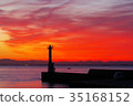 Morning glow lighthouse 35168152