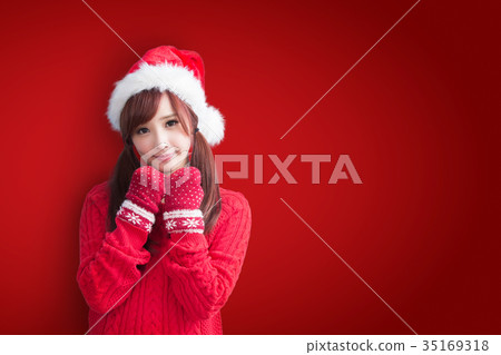 christmas beauty woman 35169318