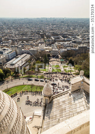 View of Paris from the Sacre Coeur in Montmartre View of Paris from the Sacre Coeur in Montmartre 35170334