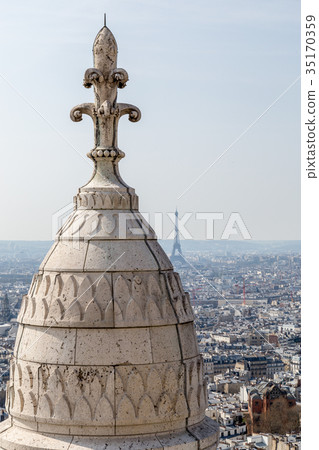 View of Paris from the Sacre Coeur in Montmartre View of Paris from the Sacre Coeur in Montmartre 35170359