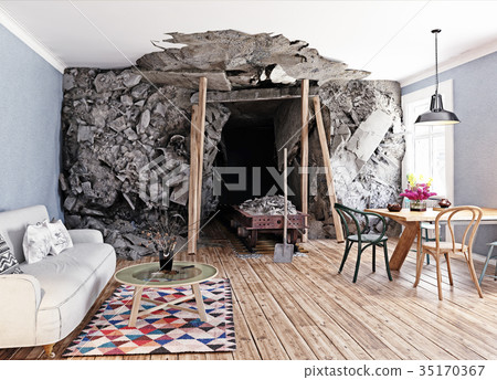 the mine interior 35170367