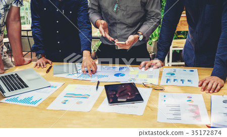 Startup business team meeting working Startup business team meeting working 35172874
