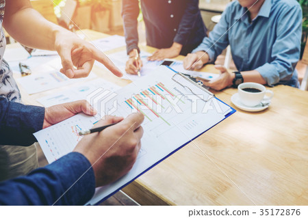 Startup business team meeting working Startup business team meeting working 35172876