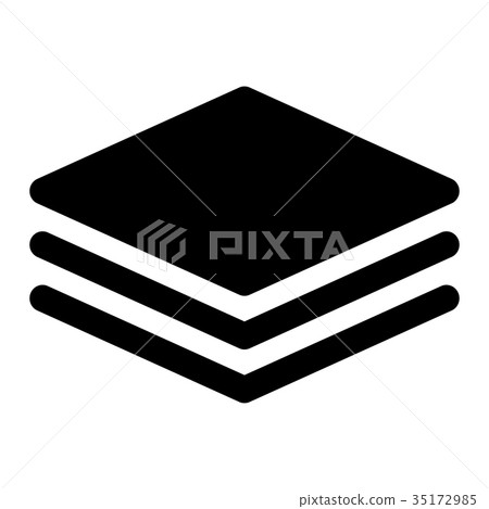 layers icon on white background - Stock Illustration [35172985] - PIXTA
