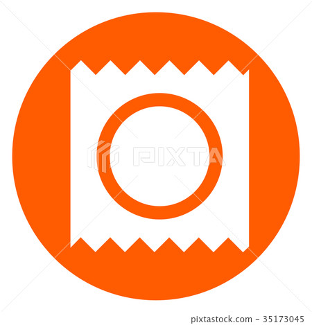 condom circle orange icon 35173045