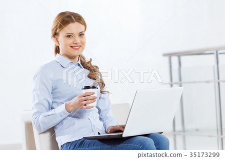 Woman browsing web 35173299