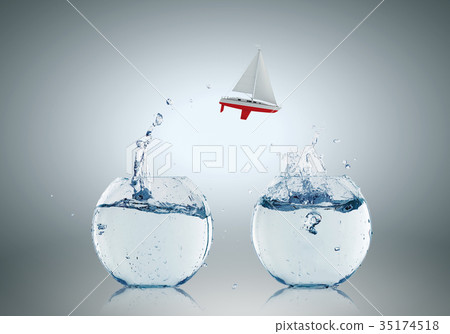 Light bulb with ship Light bulb with ship 35174518