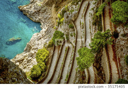 Via Krupp on Capri island in Italy 35175405