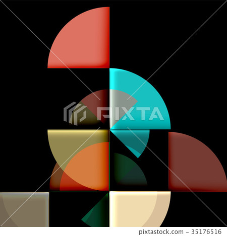 Circle elements on black background Circle elements on black background 35176516