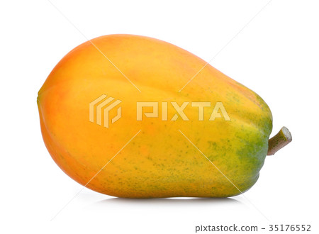 whole of ripe papaya isolated on white background 35176552